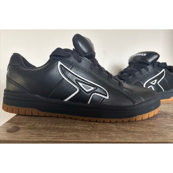 Vintage Airwalk‎ Skater Shoes Chunky Fat Tongue Men's Size 10 Black Leather Y2K - Picture 3 of 12